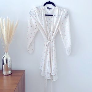 White polkadot dress